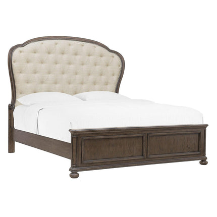Pulaski Furniture Saddle Creek Timber Brown Upholstered Bed