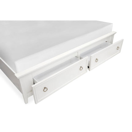 Magnussen Home Juniper Hill Whisper White Panel Storage Bed
