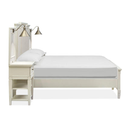 Magnussen Home Willowbrook Egg Shell White Upholstered Wall Panel California King Bed