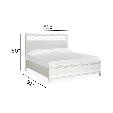 Magnussen Home Springhouse Whisper White Upholstered Panel Bed