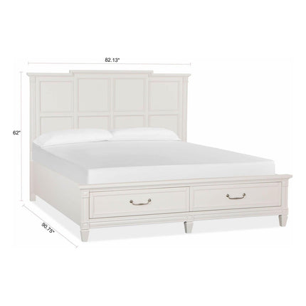 Magnussen Home Willowbrook Egg Shell White Bed