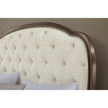 Pulaski Furniture Saddle Creek Timber Brown Upholstered Bed