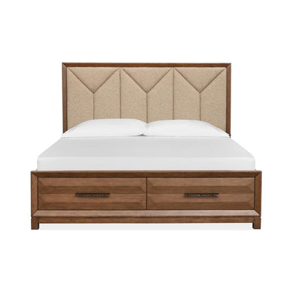 Magnussen Home Callisto Bourbon Brown Upholstered Panel Bed