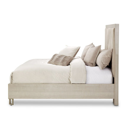 Michael Amini Marin Panel Bed - Greige
