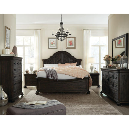 Magnussen Home Bellamy Peppercorn Shaped Panel Bed