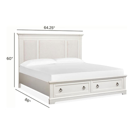 Magnussen Home Kingston Whisper White & Cerused Nutmeg Bed